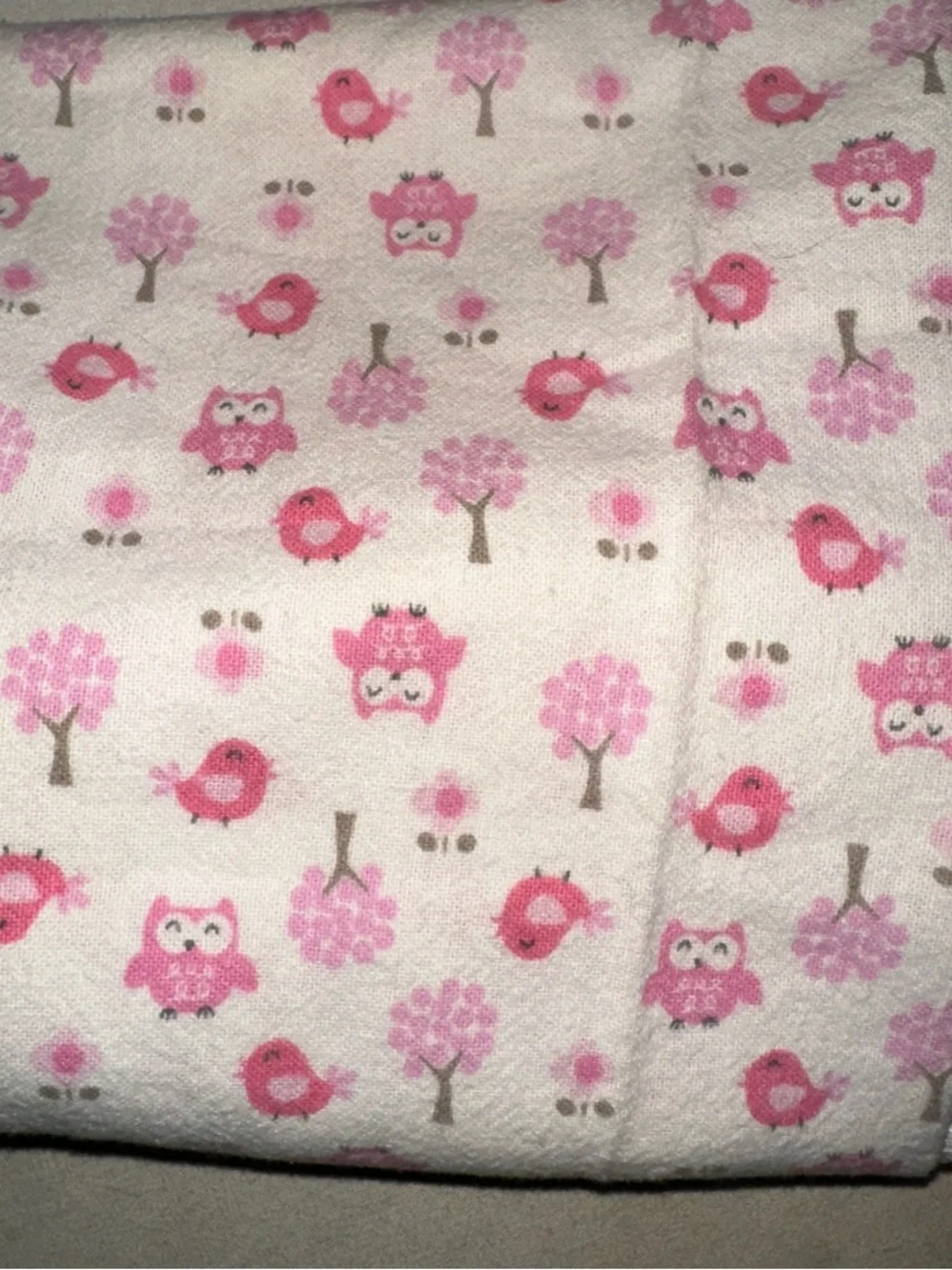 Home. Kids Pink Owl & Bird Print Cotton Bedding - Brand
